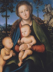Madonna con Bambino e San Giovannino da Lucas Cranach the Elder