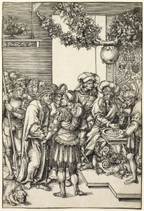 Pilato si lava le mani, da La passione da Lucas Cranach the Elder