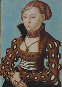 Ritratto della principessa Maria di Sassonia con corona nuziale da Lucas Cranach the Elder