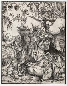 San Giorgio che uccide il drago, 1500 da Lucas Cranach the Elder