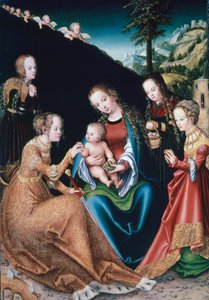 Il matrimonio mistico di Santa Caterina da Lucas Cranach the Elder