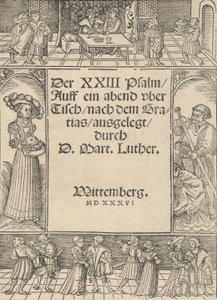 Bordo del Titolo con la Storia di Salomè e San Giovanni Battista da Lucas Cranach the Elder