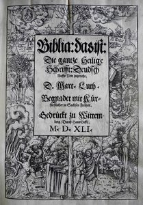 Copertina della Bibbia di Martin Lutero