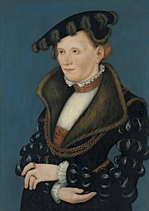 Ritratto di una Donna, 1539 da Lucas Cranach the Younger