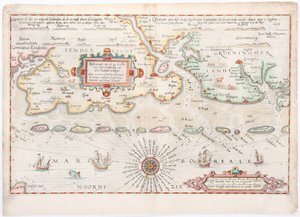 Mappa della Frisia orientale 1584 di Waghenaer