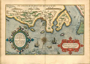 Mappa della Livonia Die custe va Lijfflandt met de eijlanden daer beneffens da Lucas Janszoon Waghenaer