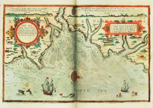 Le coste marine tra Dover e Orfordness: dove è contenuto il famoso fiume Tamigi con tutte le sabbie, banchi, piatte e secche circostanti secondo la loro vera situazione e apparizione da Lucas Janszoon Waghenaer