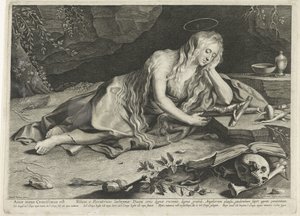 Maria Maddalena penitente in una grotta da Lucas Vorsterman (I)