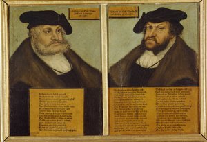 Doppio ritratto di Federico III di Sassonia da Lucas the Elder Cranach