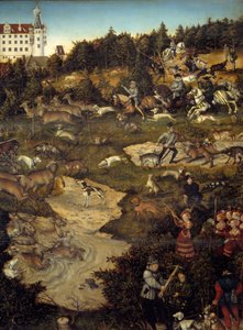 Caccia in onore di Carlo V al Castello di Torgau (dettaglio) da Lucas the Elder Cranach