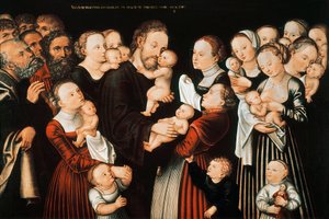 Gesù e i bambini da Lucas the Elder Cranach