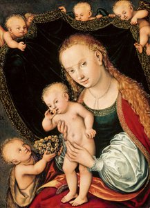 Madonna col Bambino e il giovane San Giovanni Battista, dopo il 1537 da Lucas the Elder Cranach