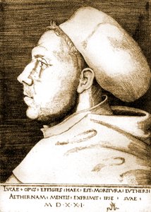 Martin Lutero come monaco da Lucas the Elder Cranach