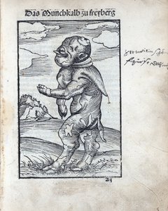 Monaco Vitello di Freiberg (Das Mönchskalb zu Freiberg), di Lucas Cranach il Vecchio. Xilografia da Lucas the Elder Cranach