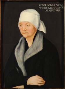 Ritratto di Apollonia von Wiedebach, di Cranach, Lucas il Vecchio (1472-1553). Olio su legno, ca 1524. Collezioni d