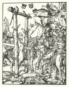 Simone, dal Martirio dei Dodici Apostoli da Lucas the Elder Cranach