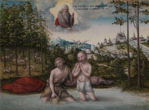 Il Battesimo di Cristo da Lucas the Elder Cranach