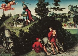 Il sacrificio di Isacco da Lucas the Elder Cranach