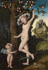 Venere e Cupido, c.1525 da Lucas the Elder Cranach