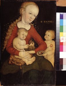 Vergine e bambino con San Giovanni Battista bambino da Lucas the Elder Cranach