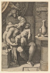 Carità, dalla serie Le sette virtù, 1530 da Lucas van Leyden
