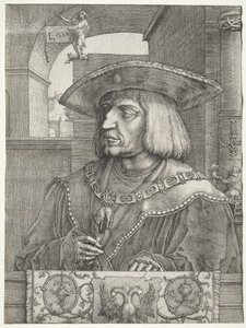 Imperatore Massimiliano I, 1520 da Lucas van Leyden
