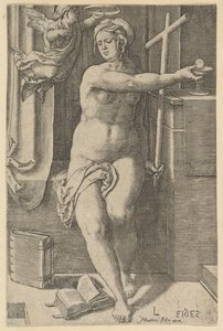 Fede, dalla serie Le Sette Virtù da Lucas van Leyden