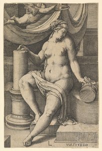 Fortezza, dalla serie Le sette virtù, 1530 da Lucas van Leyden