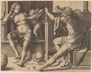 Marte, Venere e Cupido da Lucas van Leyden