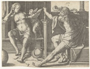 Marte, Venere e Cupido da Lucas van Leyden