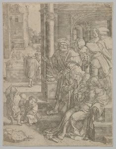 Il Poeta Virgilio Sospeso in un Cesto da Lucas van Leyden