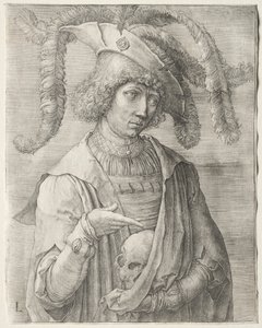 Ritratto di un Giovane con un Teschio, c. 1519 da Lucas van Leyden