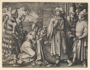 La moglie di Potifar accusa Giuseppe da Lucas van Leyden
