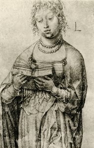 Ragazza che legge da Lucas van Leyden