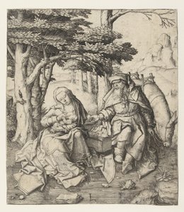 Riposo durante la fuga in Egitto da Lucas van Leyden