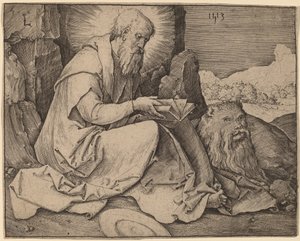 San Girolamo in un paesaggio