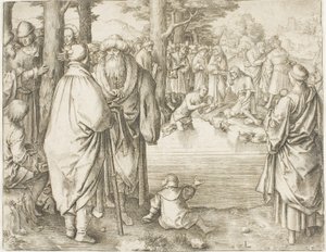 Il battesimo di Cristo nel fiume Giordano