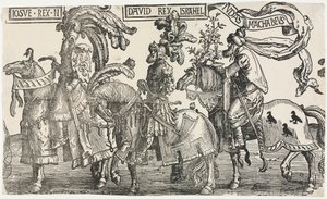 I Nove Eroi: Giosuè, Davide, Giuda Maccabeo da Lucas van Leyden