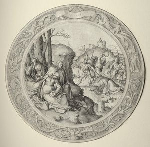 La Passione Rotonda: Cristo che porta la croce da Lucas van Leyden