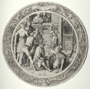 La Passione Rotonda: Cristo incoronato di spine da Lucas van Leyden