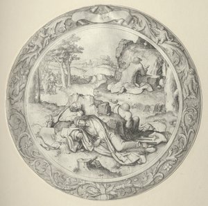 La Passione Rotonda: Cristo nel Getsemani (Agonia nel Giardino) da Lucas van Leyden