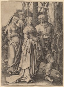 Le Due Coppie nella Foresta da Lucas van Leyden