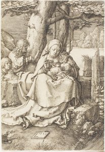 La Vergine e il Bambino con due angeli da Lucas van Leyden
