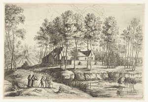 Veduta del monastero dei cappuccini a Tervuren da Lucas van Uden