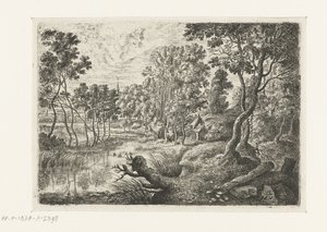 Paesaggio con un ruscello da Lucas van Uden