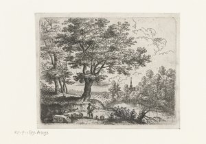 Paesaggio con un pastore da Lucas van Uden