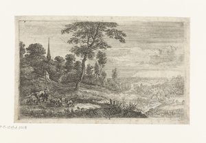 Paesaggio con un pastore di bestiame da Lucas van Uden