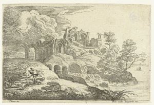 Rovine presso un lago