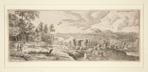 Boschi che dominano un fiume da Lucas van Uden