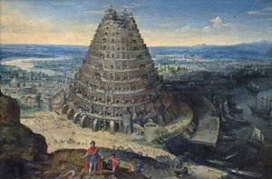 Francese:  La Tour de Babel La Torre di Babele da Lucas van Valckenborch